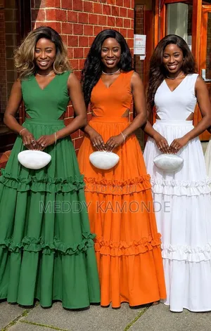 Green/Orange Ruracio/Wedding Long Dresses