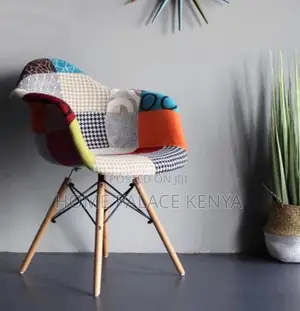 Eames Chair: Multicolor Patchwork Leisure Armchair
