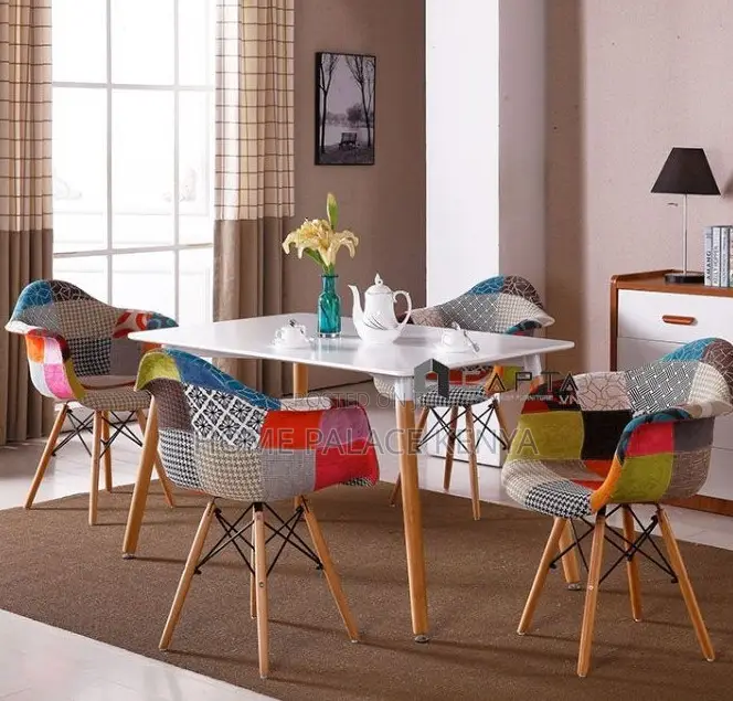 Eames Chair: Multicolor Patchwork Leisure Armchair