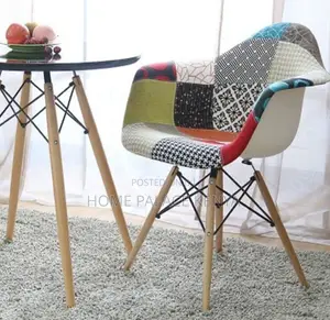 Eames Chair: Multicolor Patchwork Leisure Armchair