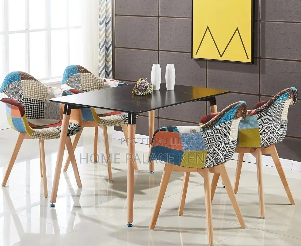 Eames Chair: Multicolor Patchwork Leisure Armchair