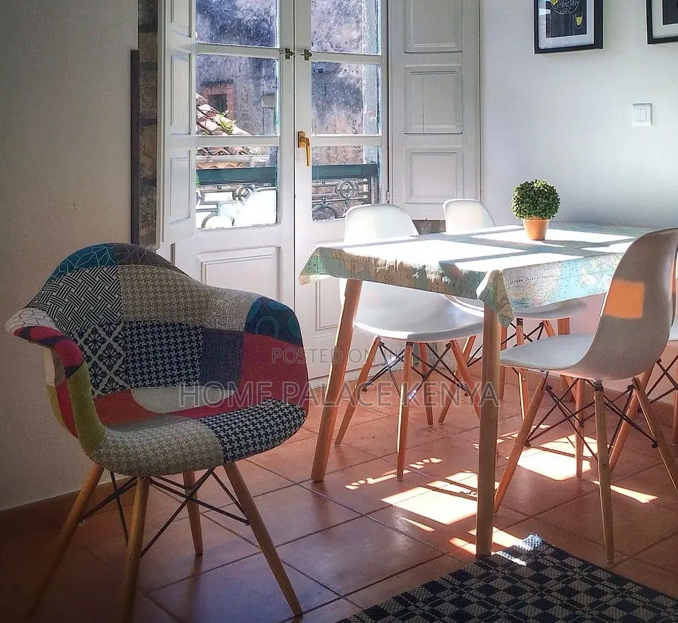 Eames Chair: Multicolor Patchwork Leisure Armchair
