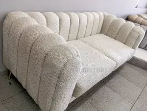 3 Seater Modern Scalloped Sofa