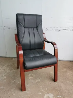 Black Mahogany Leather Executive Chair