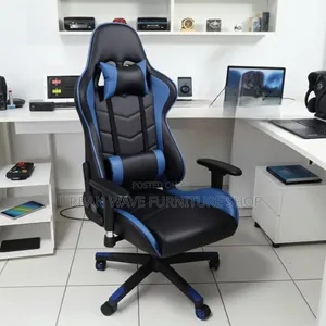 Blue  Black Home Office Gaming Swivel Chair