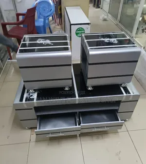 Double Stool 2 Drawers Coffee Table
