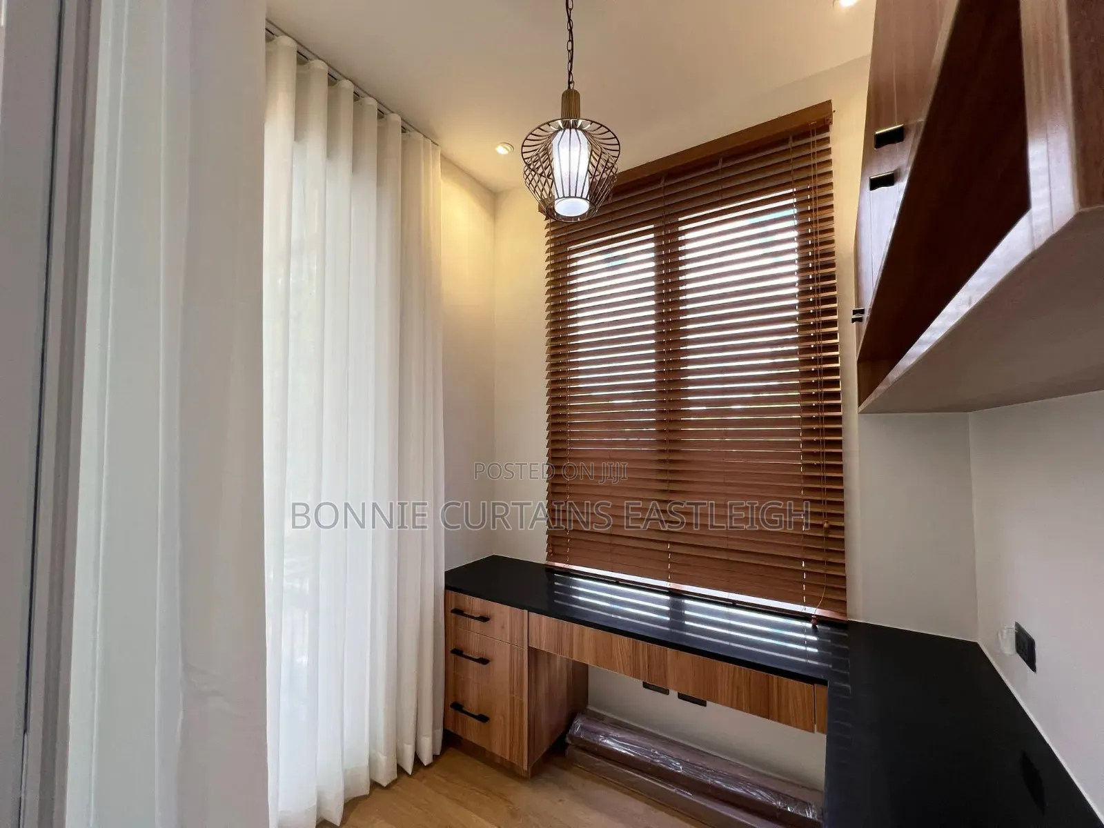 Gold Curtains and White Sheers With Hooks