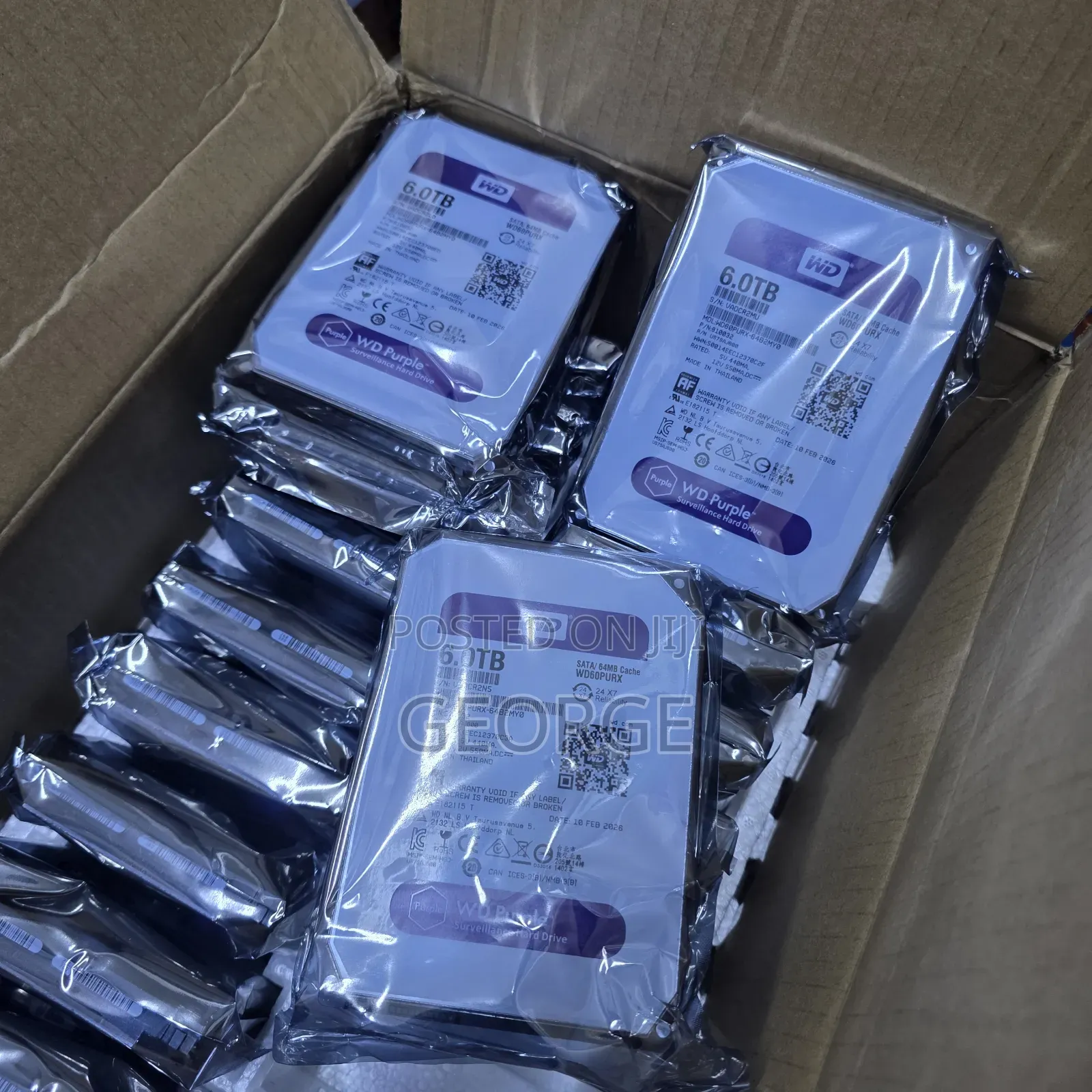 6tb Wd Purple Surveillance Hard Drive for Security Cameras