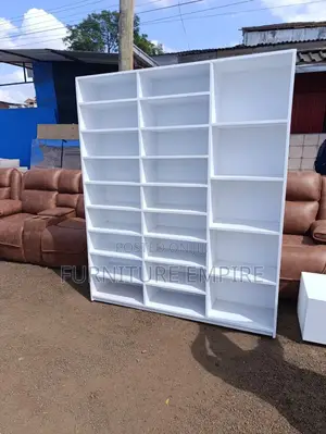 Large White Wooden Shelf