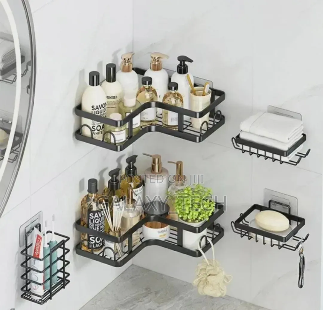 5in1 Metallic Bathroom Organizer Shower Caddy