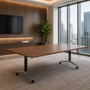 2.4 Meters Brown Folding Meeting Conference Table