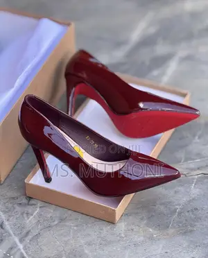 Glossy Red Bottom Patent Stiletto Pumps Size 37-42