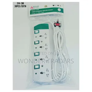 ￼ High Astra 4-Way Extension Socket 5m Cable, 2000w, Heat Resistant