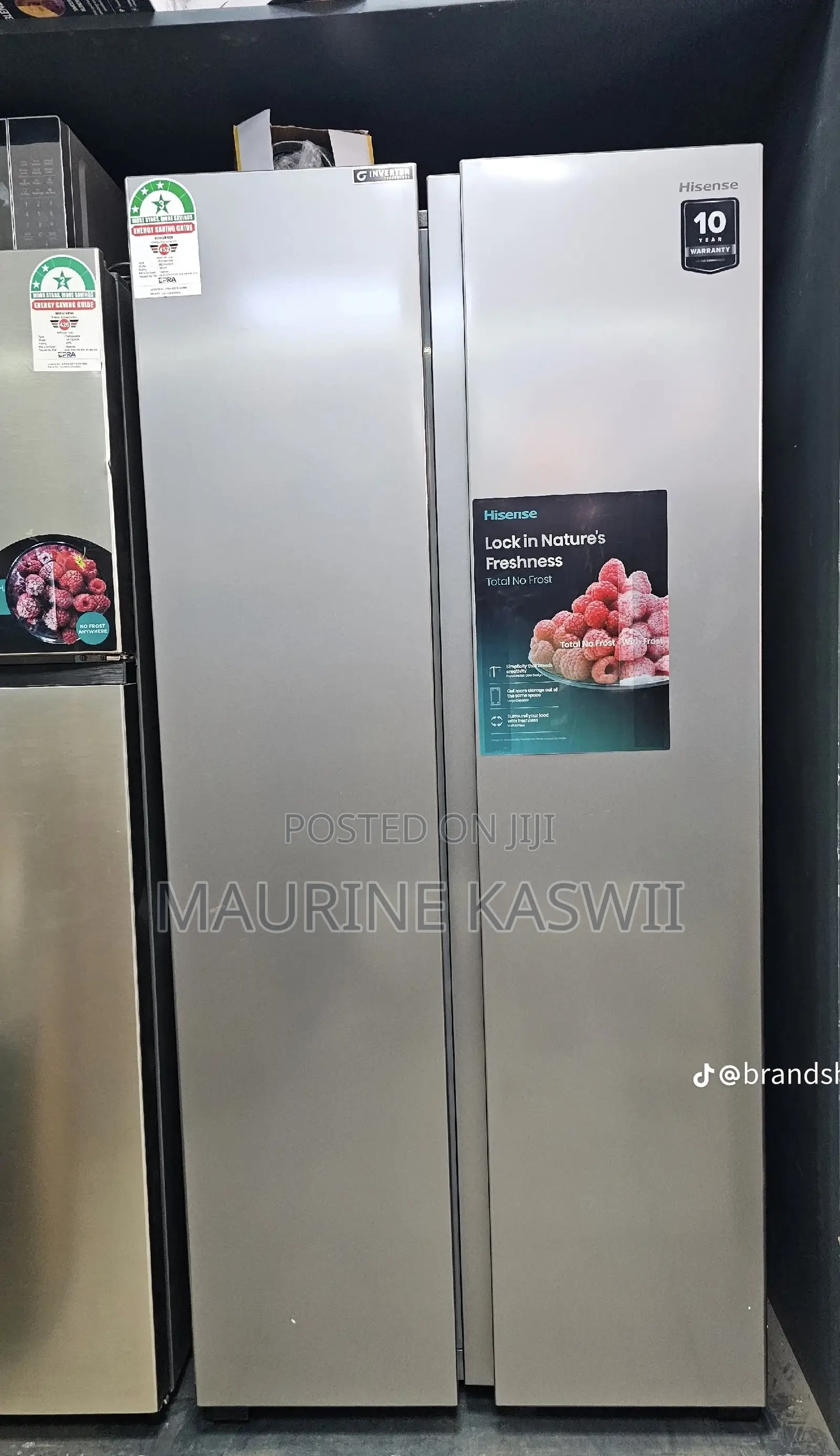 Hisense Side by Side 441 L Silver