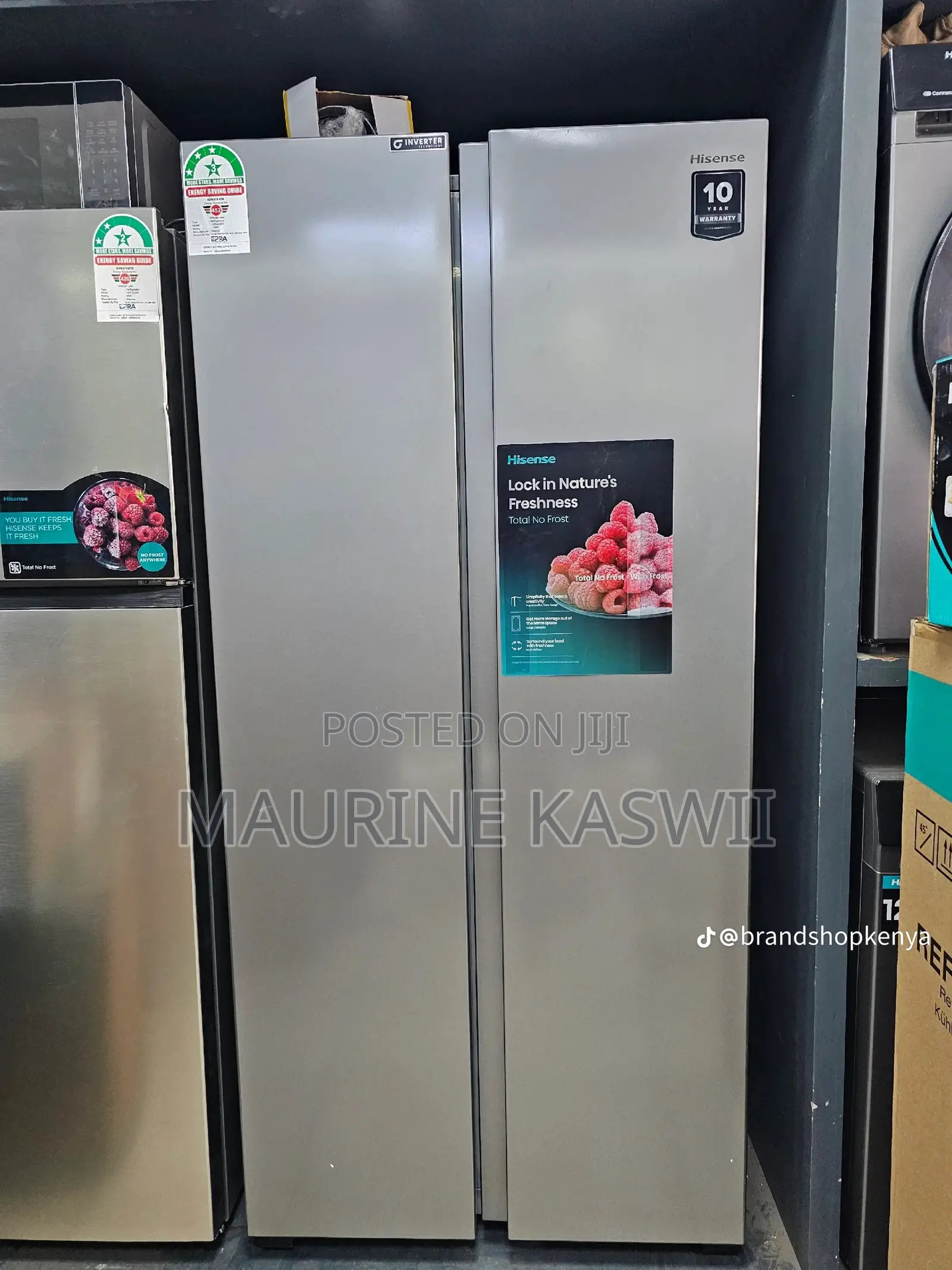 Hisense Side by Side 441 L Silver