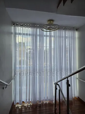 Staircase Windows,White Sheers With Eyelates
