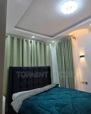 Light Green Elegant Eyelates Bedroom Window Curtains