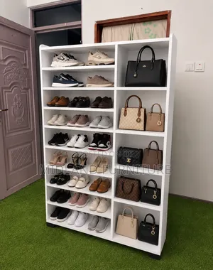 Shoe Rack Cabinet With Bag Storage Shelves