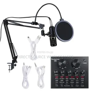 Bm800 Podcast Live Streaming Microphone With Stand Pop Filter