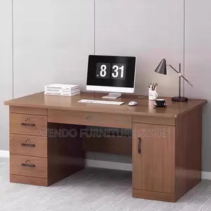 Home Desks; 1.4 Meters Executive Desk With Lockable Storage Drawers