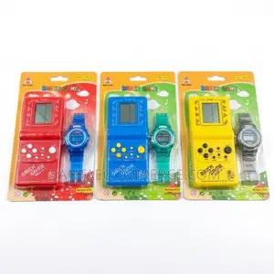 9999-in-1 Handheld Brick Game Toy With Wrist Watch