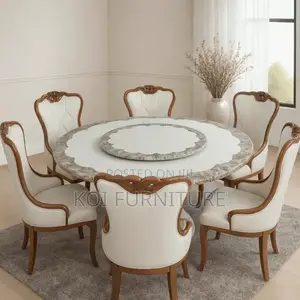 Dinin Set; Six Seaters Royal Dining Set With Marble Top