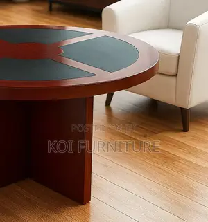 Boadroo Table; Round Conference Table – Wallnut