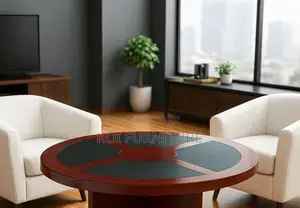 Boadroo Table; Round Conference Table – Wallnut