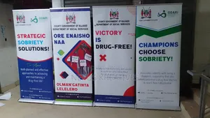 Satin and Nexus Roll Up Stands