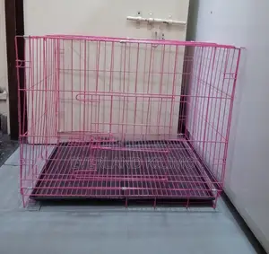 Large Pink Dogs Cage - Black Available