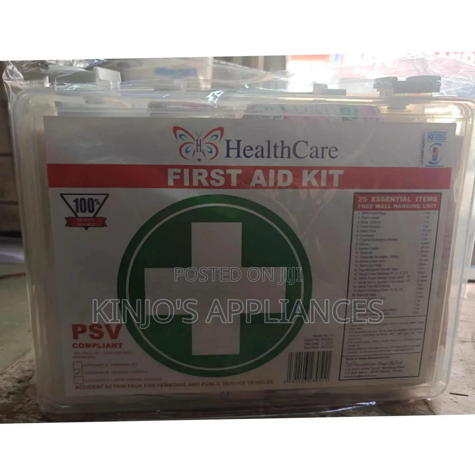 First Aid Kit With PSV Written