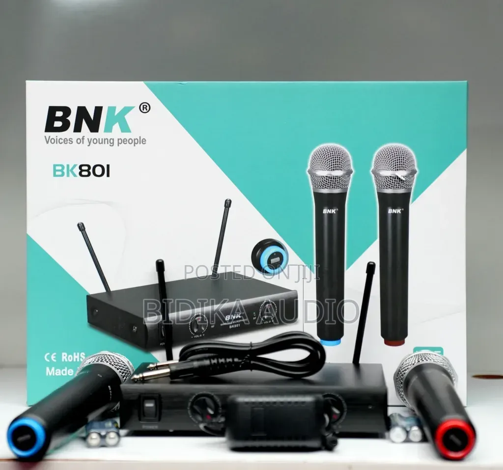 BNK Bk801 Professional Wireless Microphone System
