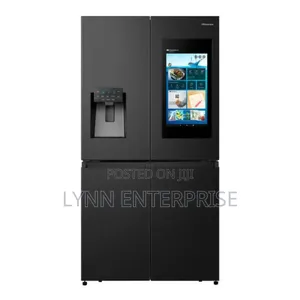 Hisense Fridge 538 Liters 4-Door Smart Screen With Ice Maker.
