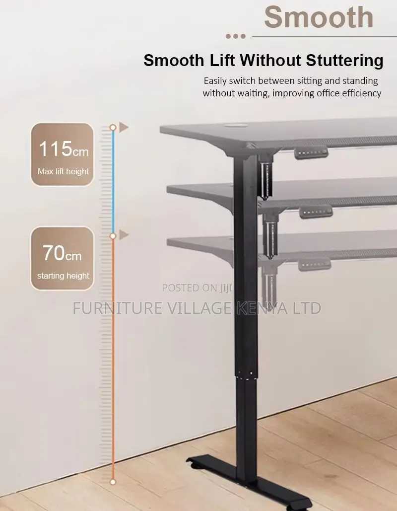 Executive Laptop Height Adjustable Standing Desk Frame