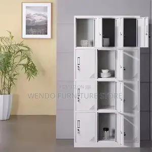 Office Cabinet : 15 Locker Heavy-Duty Steel Office Cabinet