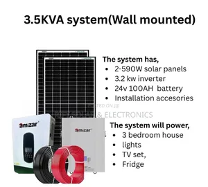 3.2kva Inverter - 2.56kwh Lithium Battery Home Solar Power Solution