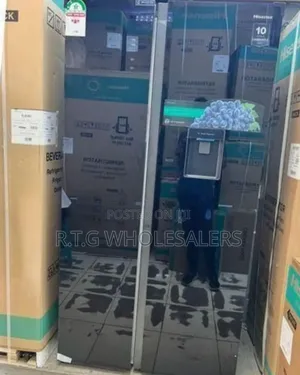 Hisense 541l Side by Side Inverter Fridge Grey Glass