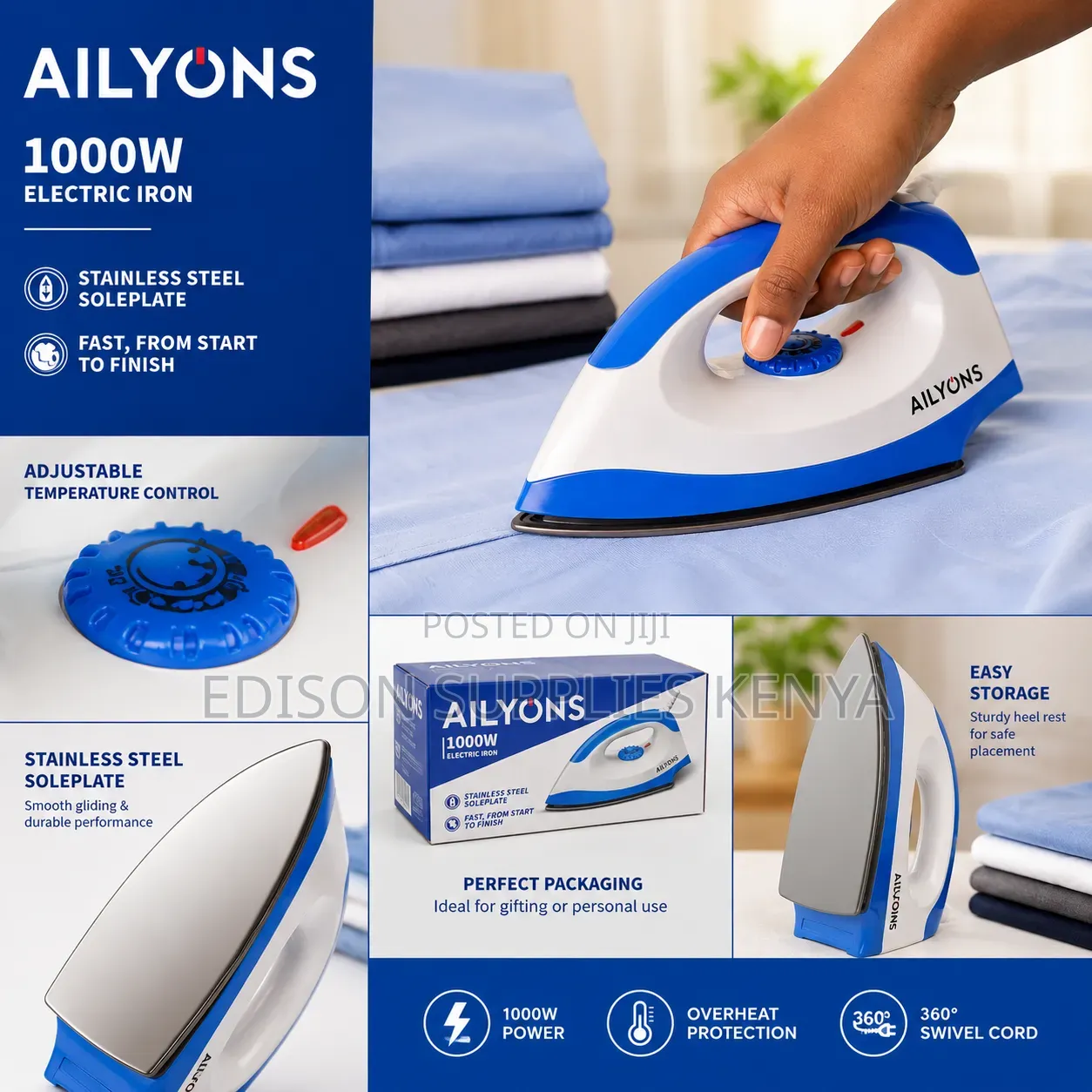 Iron Box Ailyons Electric Dry Iron Boxes 1000watts