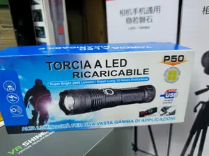 P50 Usb Rechargeable Led Flashlight 10h Battery Torch