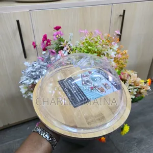 *Round Bamboo Food Tray