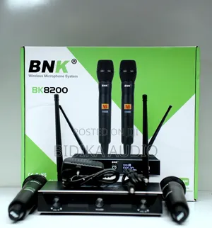 BNK Bk8200 Dual Channel Uhf Wireless Microphone System