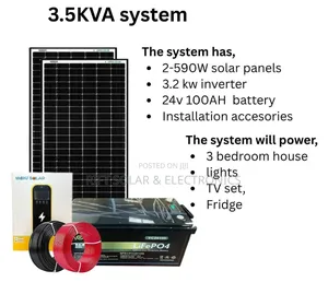 3.2kw - 100ah Lithium Home Solar Solution - (2)590w Bifacial Solar