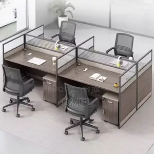 Office Desk : 4-Seater Office Working Workstation