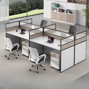 Office Desk : 4-Seater Office Working Workstation