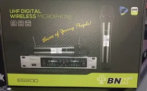 BNK Es200 Uhf Dual Channel Digital Wireless Microphone System