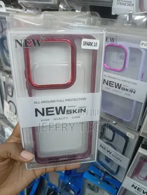 Infinix Spark 10 Red Transparent Protective Phone Case