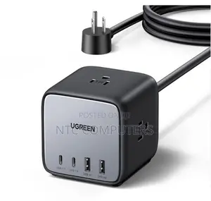 Ugreen Diginest Cube Power Strip (3ac Outlets +65w 2a2c) Uk Black 1.8m