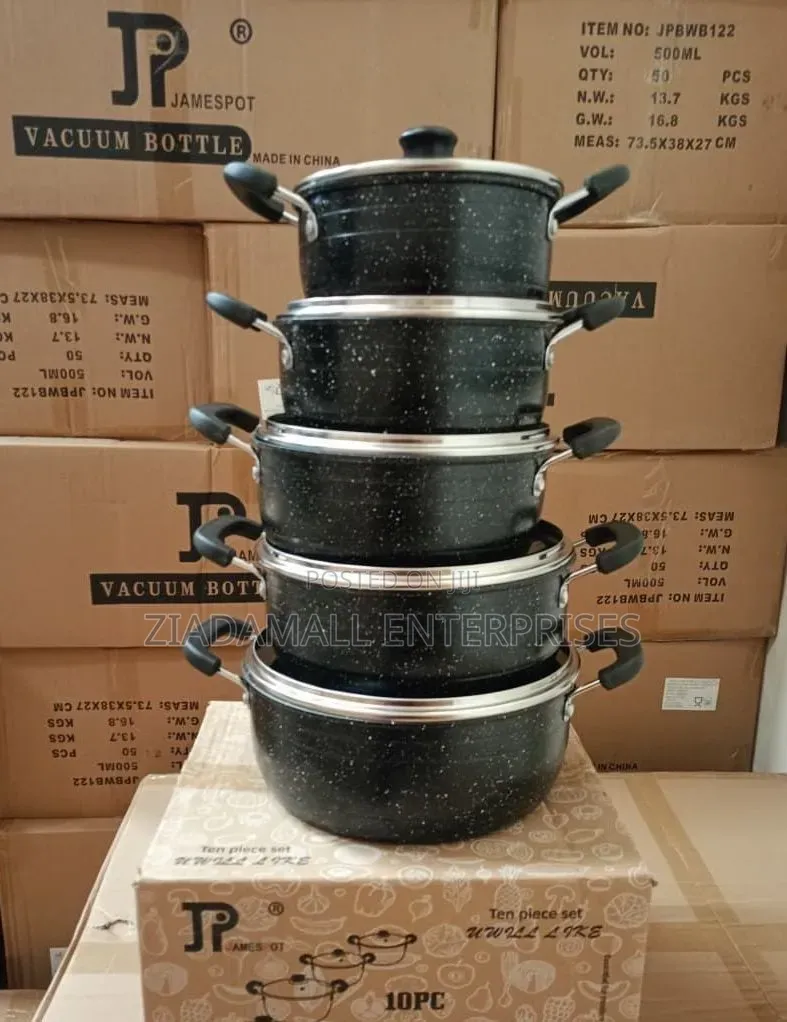 New Model 10-Piece Jp Non-Stick Cookware Set,Pots