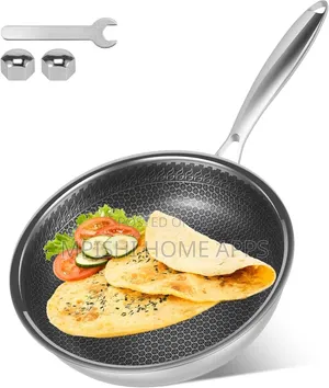 Stainless Steel Honeycomb Frying Pan 28cm