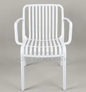 Dining Chair: Outdoor Stackable Pp Plastic Armrest Chair
